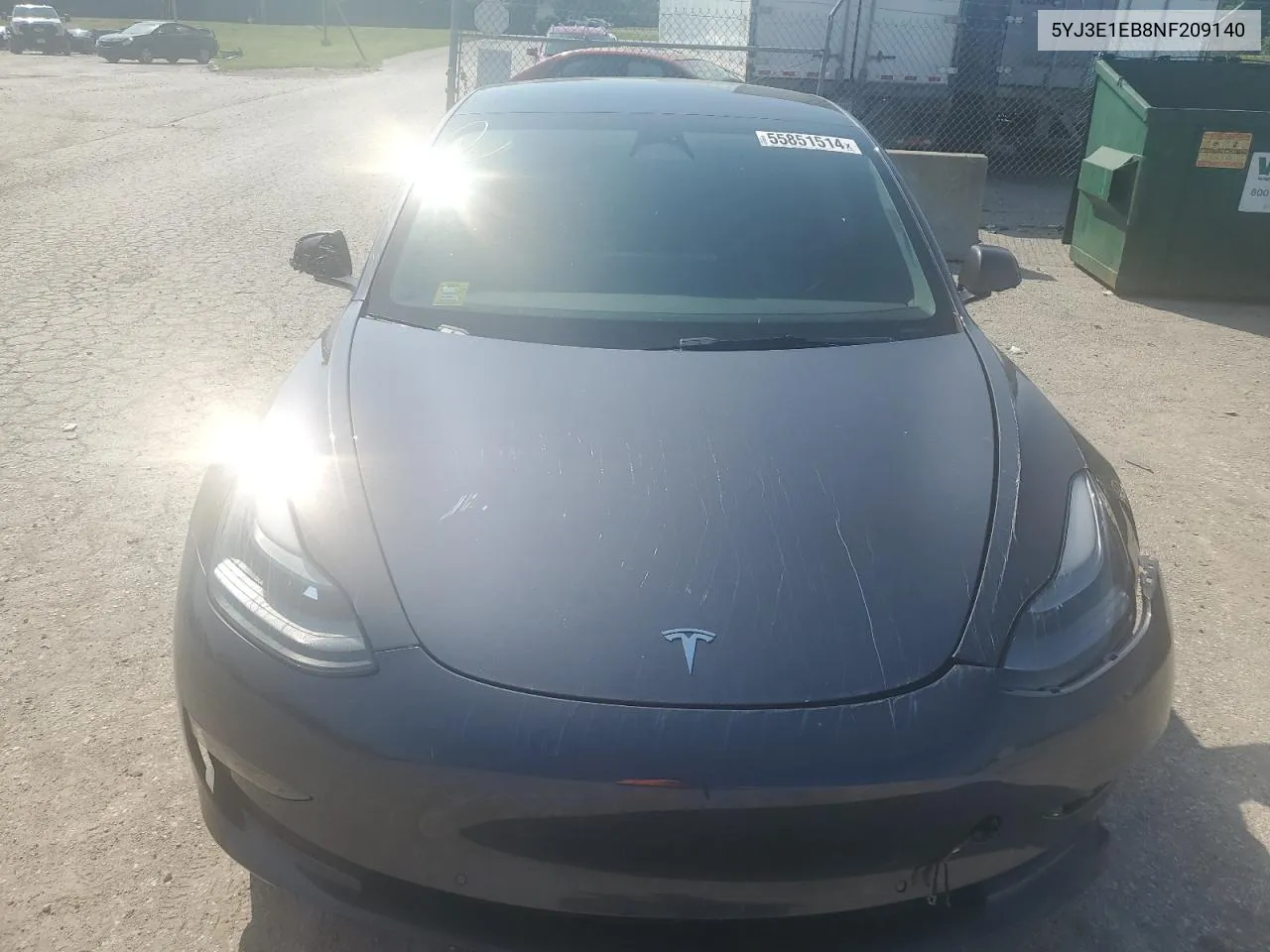 5YJ3E1EB8NF209140 2022 Tesla Model 3