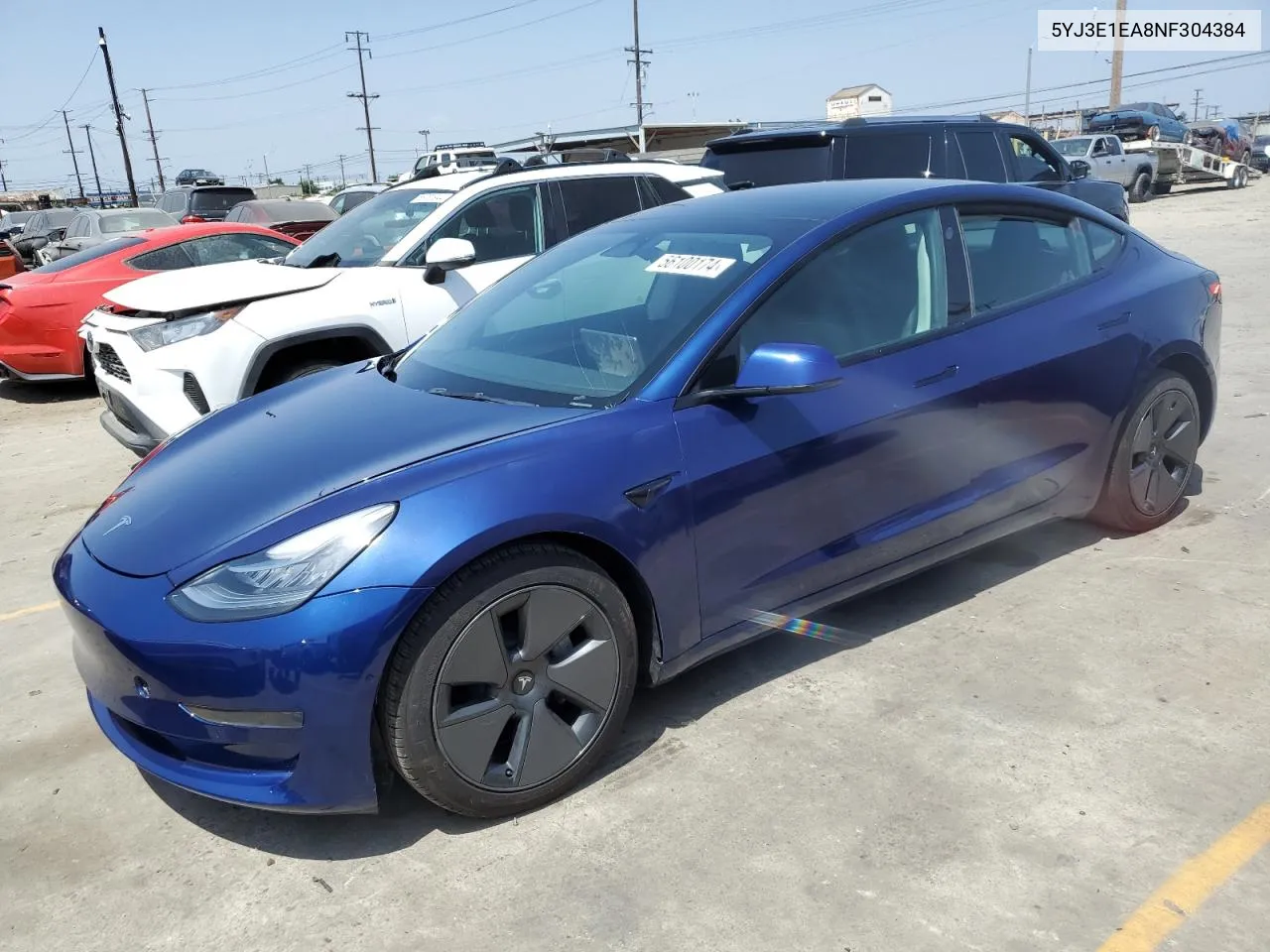 2022 Tesla Model 3 VIN: 5YJ3E1EA8NF304384 Lot: 56100174