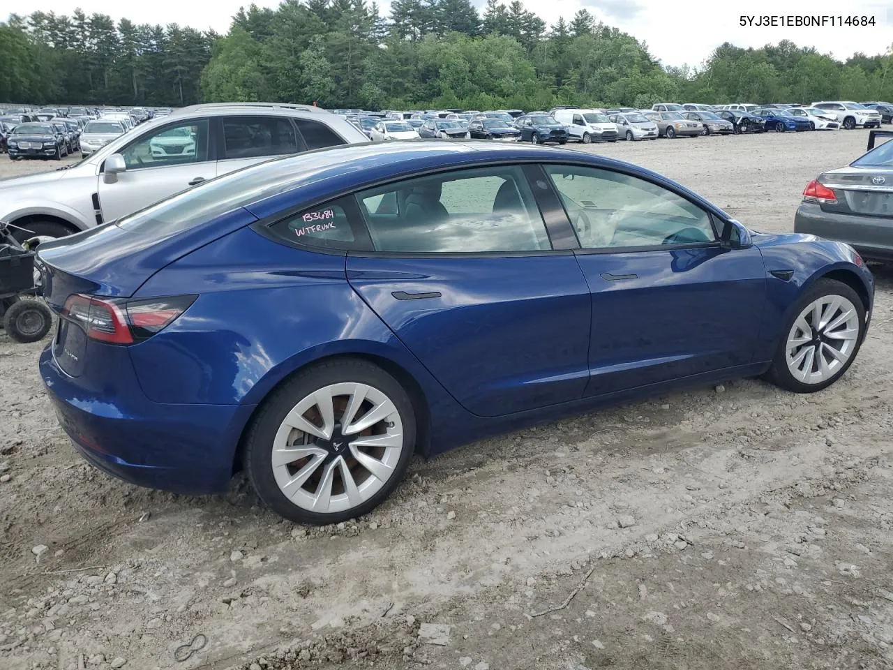 2022 Tesla Model 3 VIN: 5YJ3E1EB0NF114684 Lot: 56468524