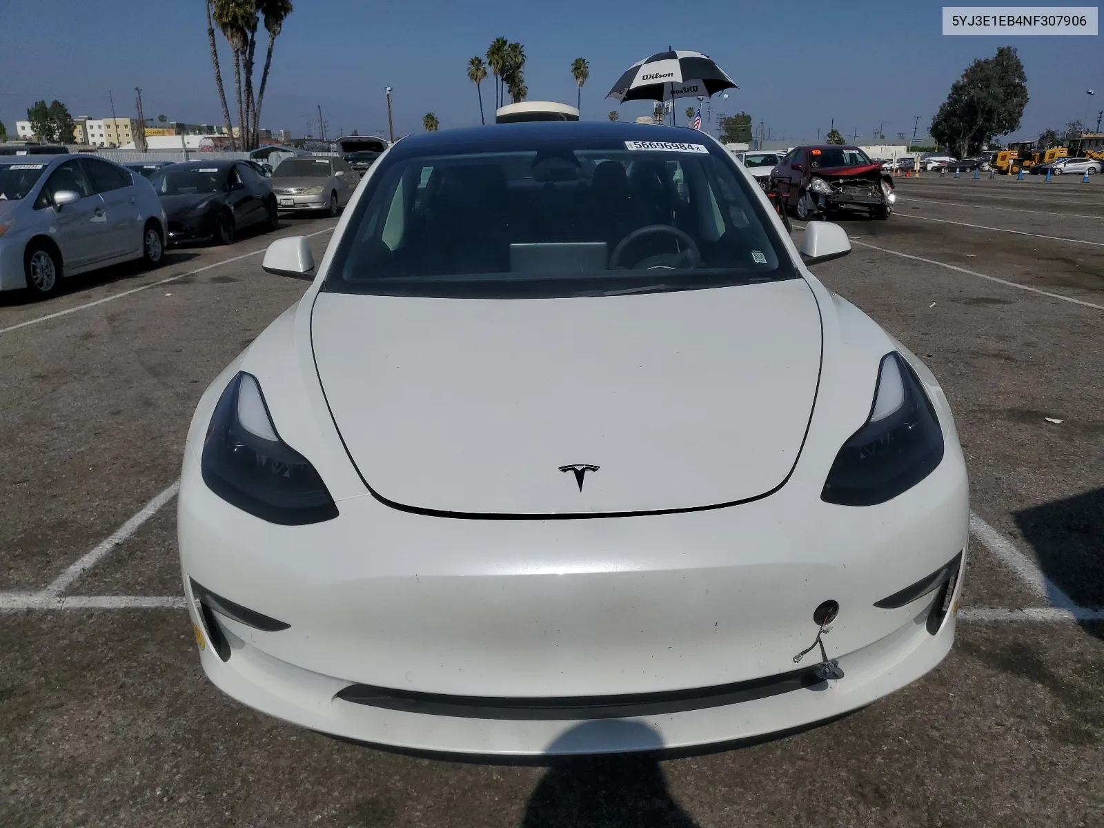 2022 Tesla Model 3 VIN: 5YJ3E1EB4NF307906 Lot: 56696984