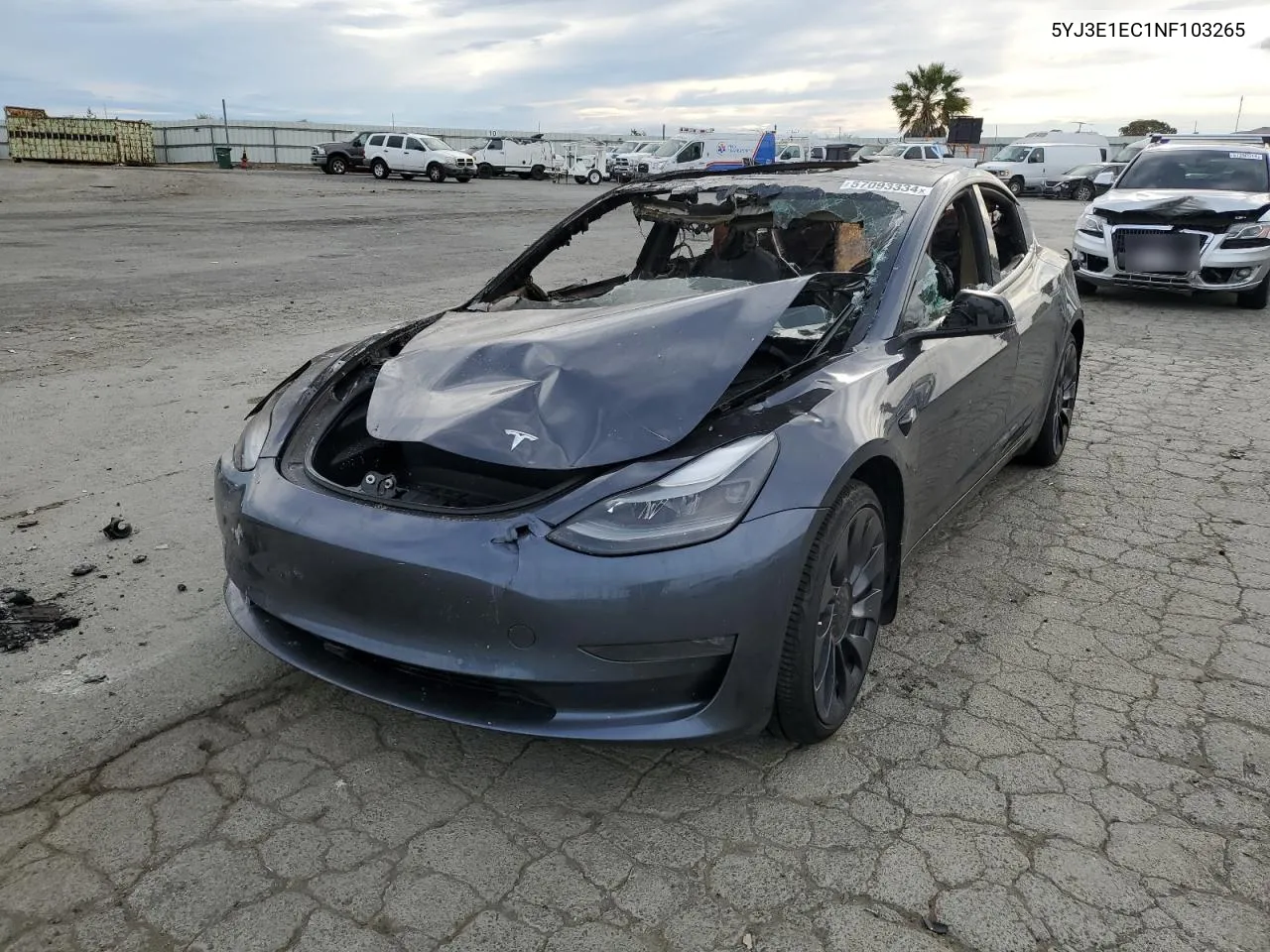 5YJ3E1EC1NF103265 2022 Tesla Model 3