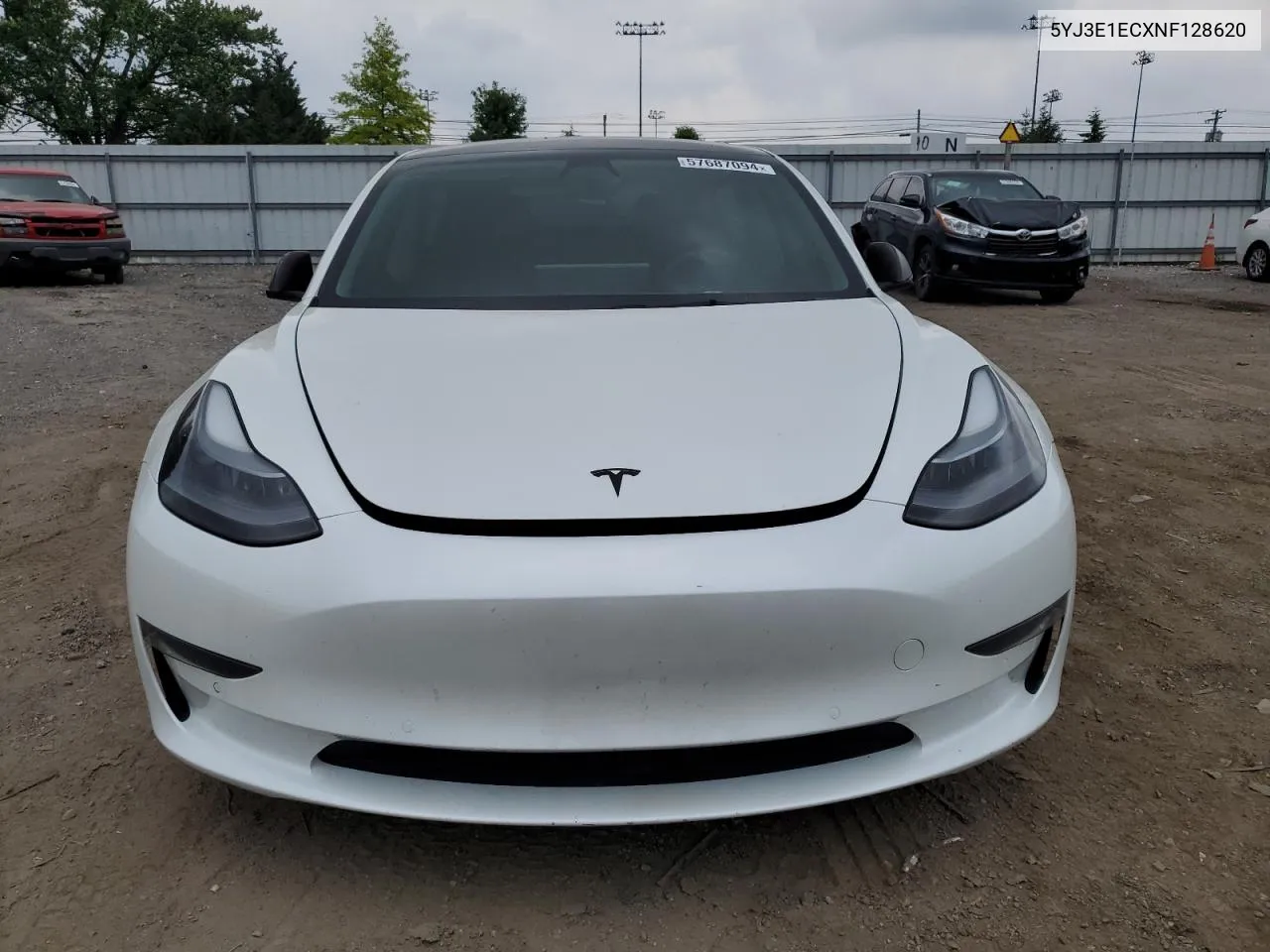 2022 Tesla Model 3 VIN: 5YJ3E1ECXNF128620 Lot: 57687094