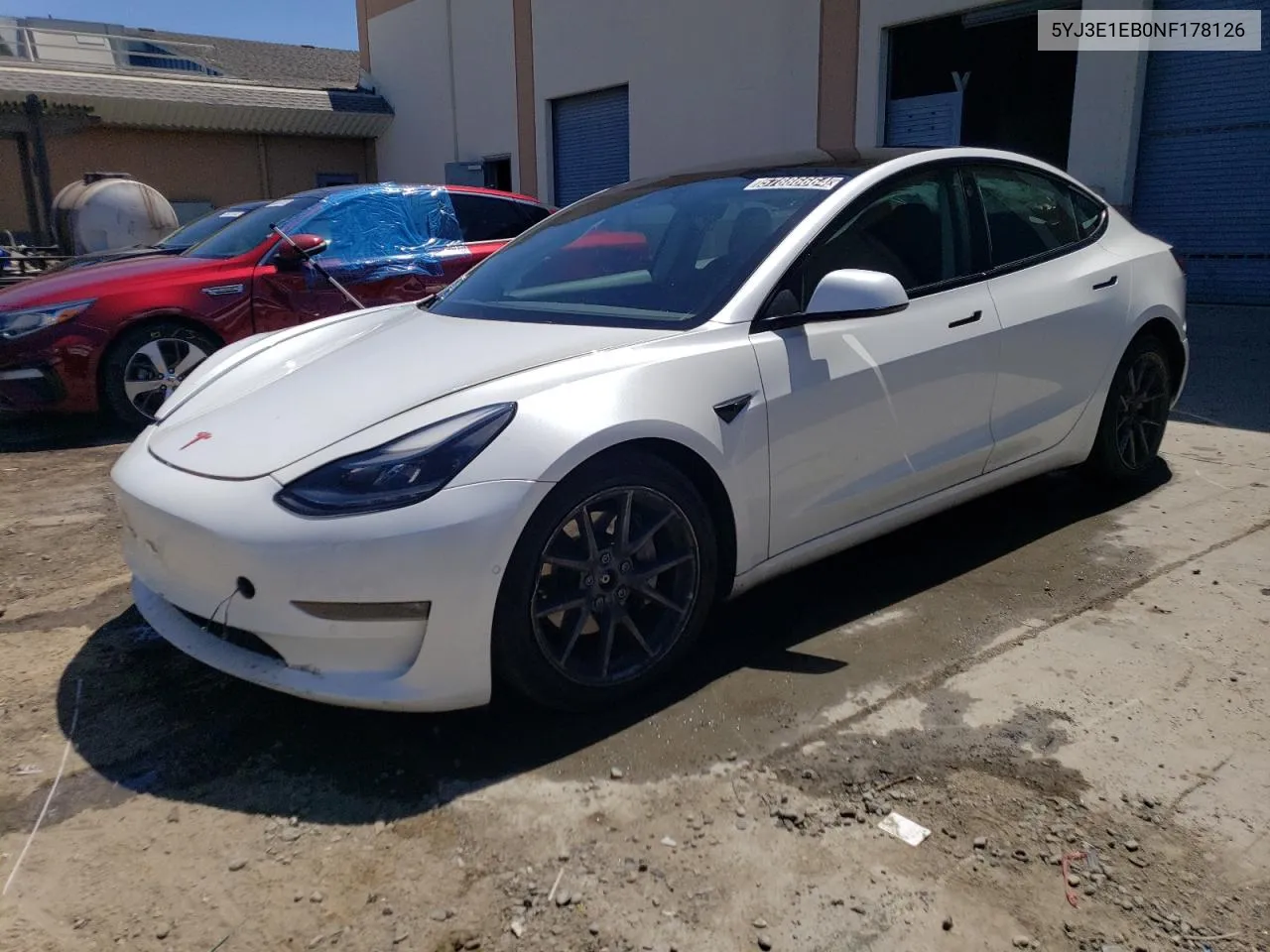 2022 Tesla Model 3 VIN: 5YJ3E1EB0NF178126 Lot: 57886664