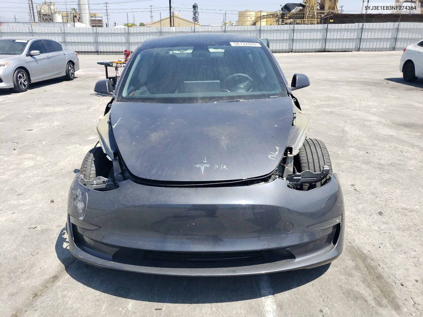 2022 Tesla Model 3 VIN: 5YJ3E1EB3NF274364 Lot: 58132324