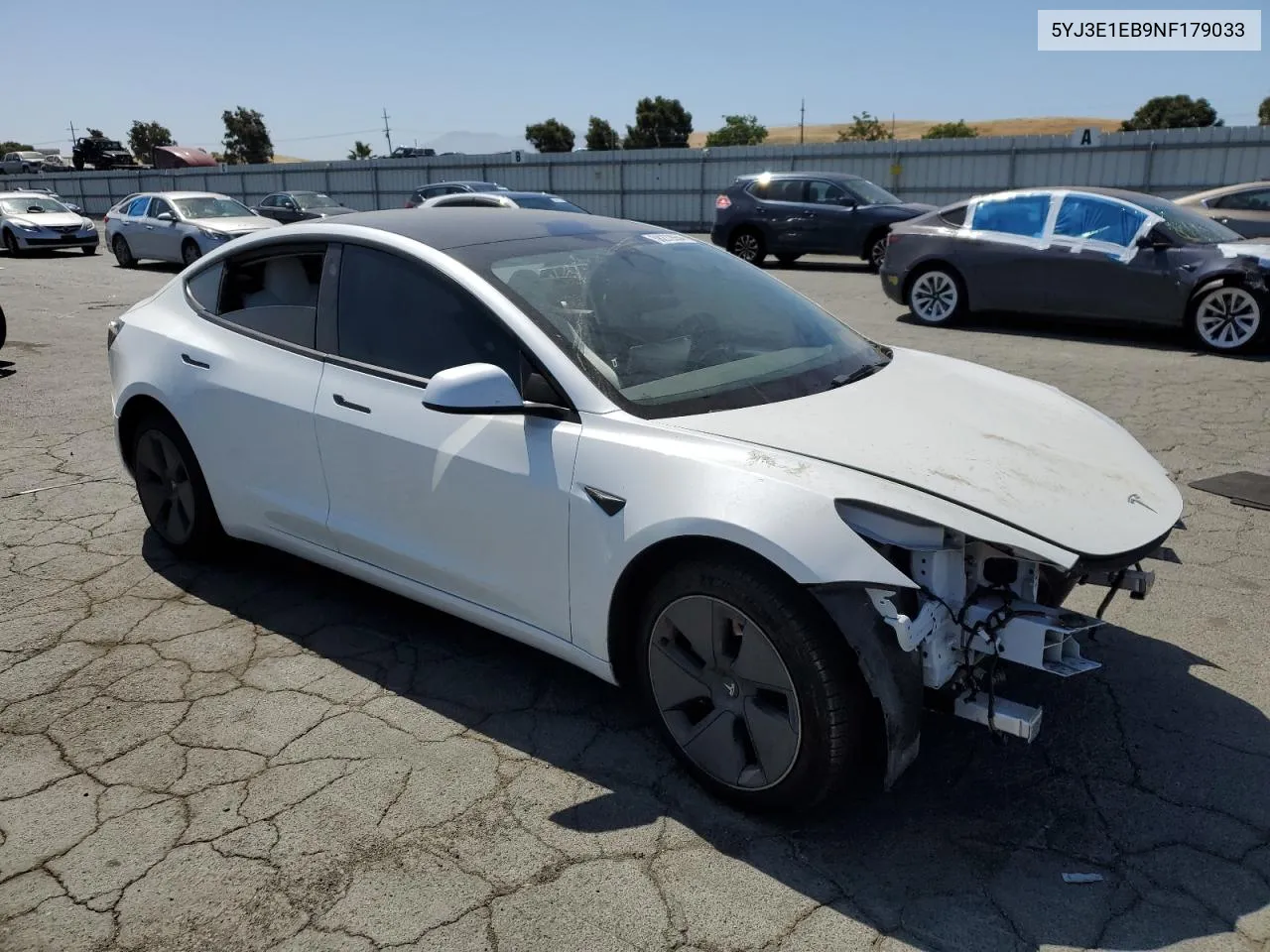 5YJ3E1EB9NF179033 2022 Tesla Model 3