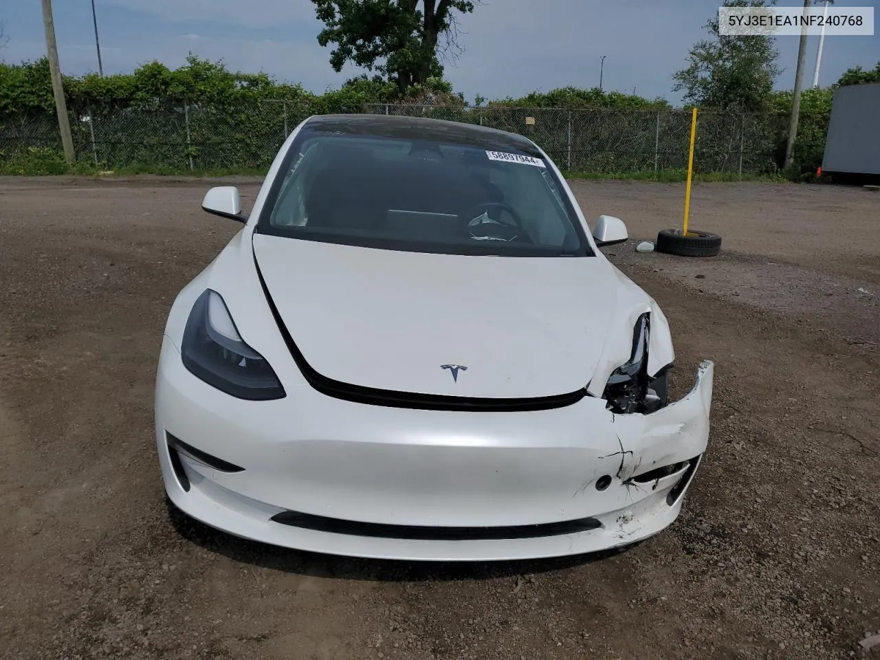 2022 Tesla Model 3 VIN: 5YJ3E1EA1NF240768 Lot: 58897944