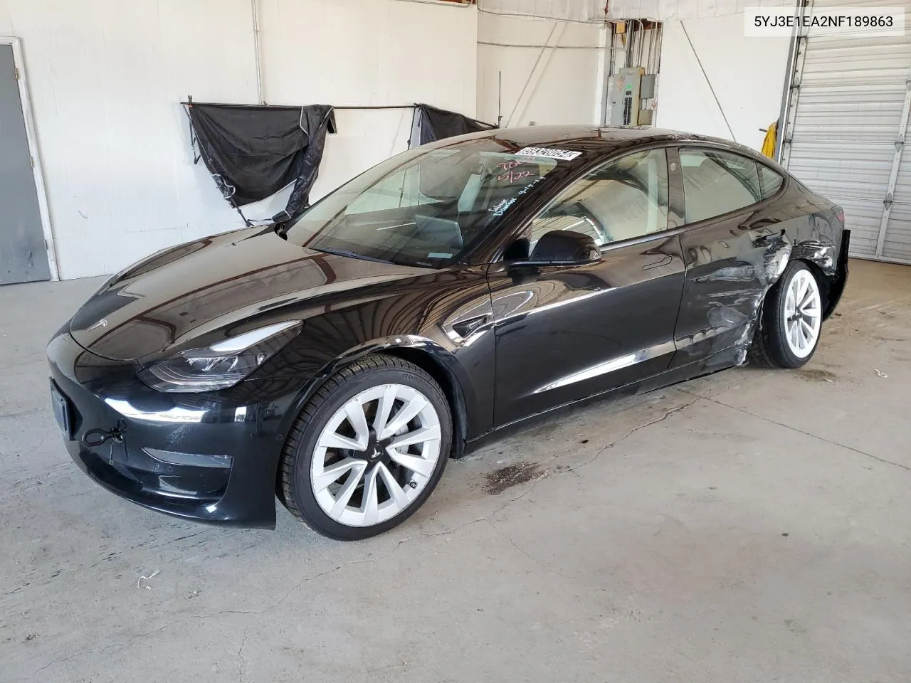 2022 Tesla Model 3 VIN: 5YJ3E1EA2NF189863 Lot: 59328054