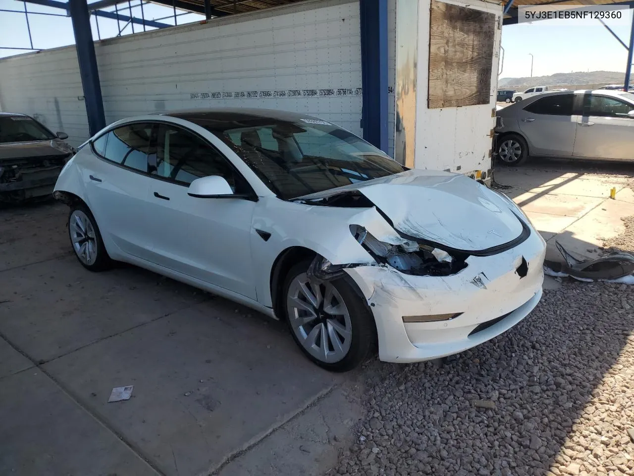 2022 Tesla Model 3 VIN: 5YJ3E1EB5NF129360 Lot: 59360764