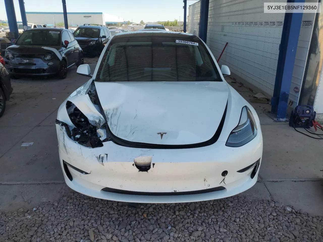 2022 Tesla Model 3 VIN: 5YJ3E1EB5NF129360 Lot: 59360764