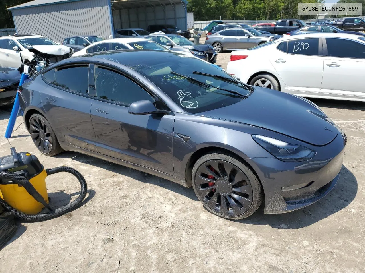 2022 Tesla Model 3 VIN: 5YJ3E1EC0NF261869 Lot: 59444274