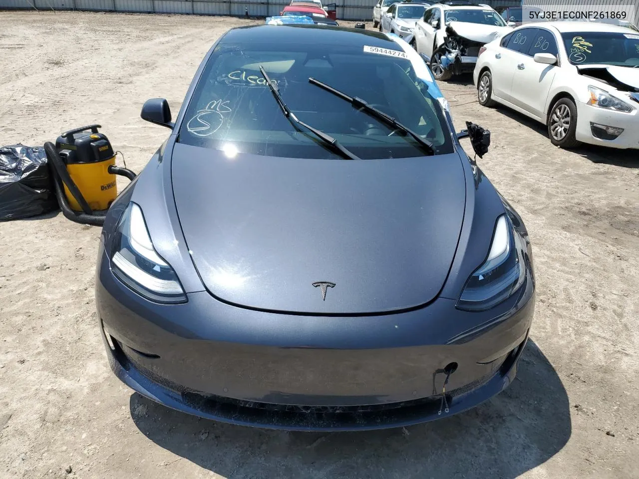 2022 Tesla Model 3 VIN: 5YJ3E1EC0NF261869 Lot: 59444274