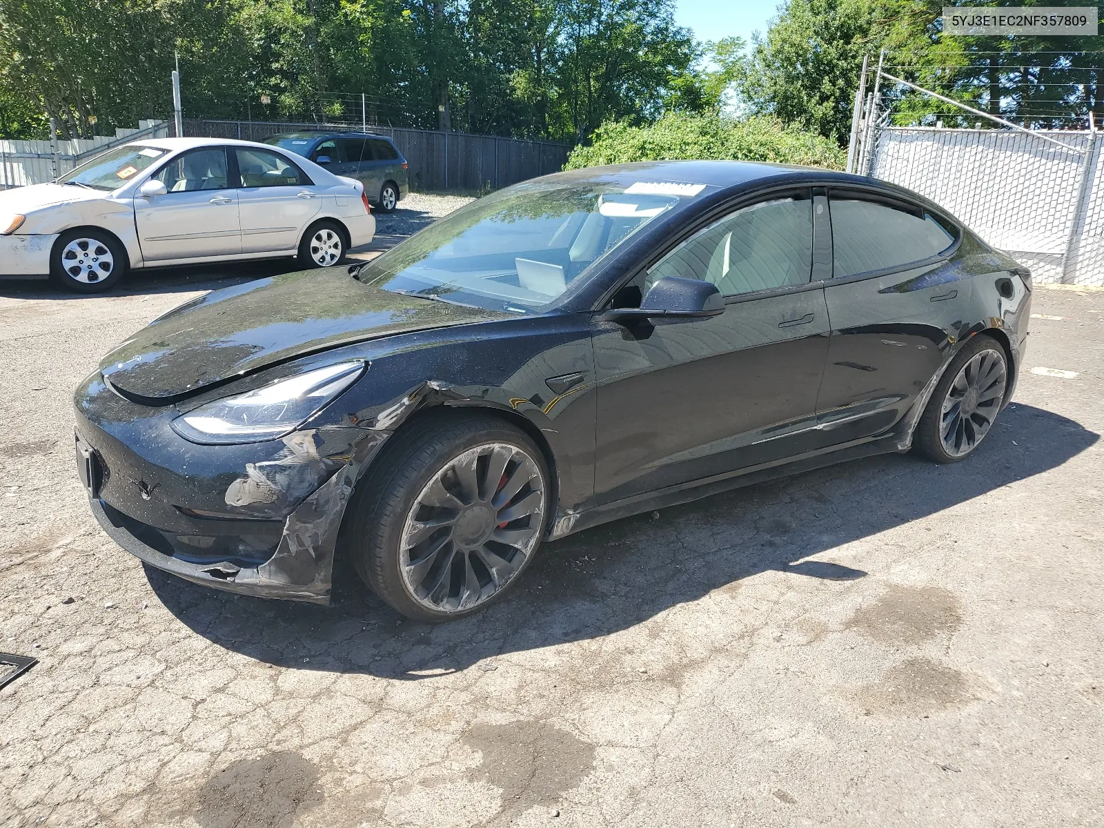 2022 Tesla Model 3 VIN: 5YJ3E1EC2NF357809 Lot: 60311034