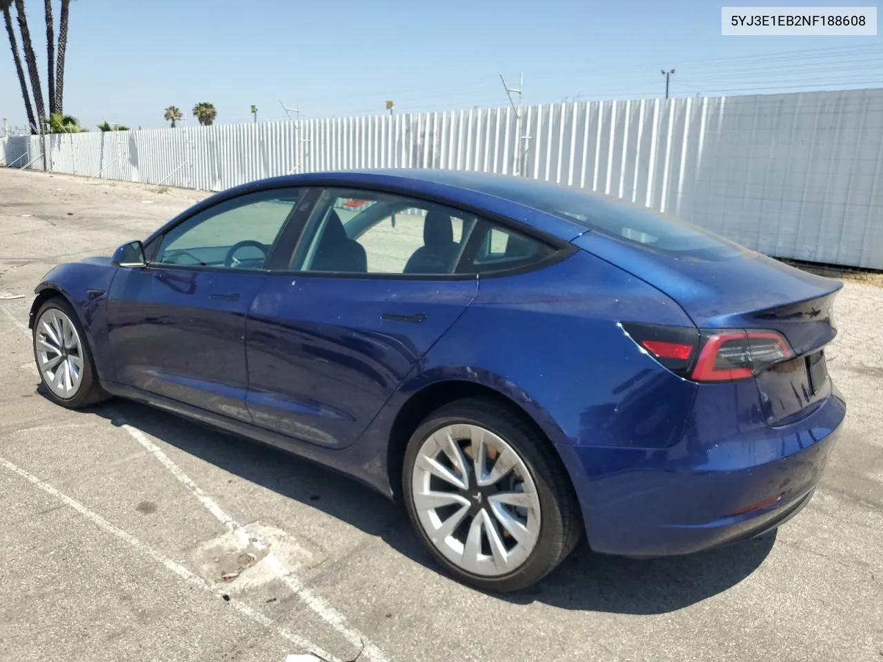 5YJ3E1EB2NF188608 2022 Tesla Model 3