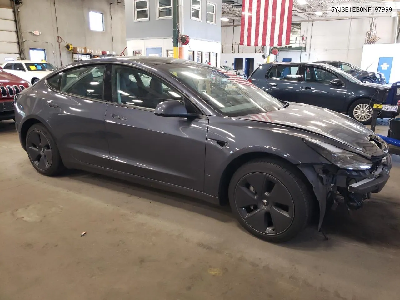 2022 Tesla Model 3 VIN: 5YJ3E1EB0NF197999 Lot: 61491354