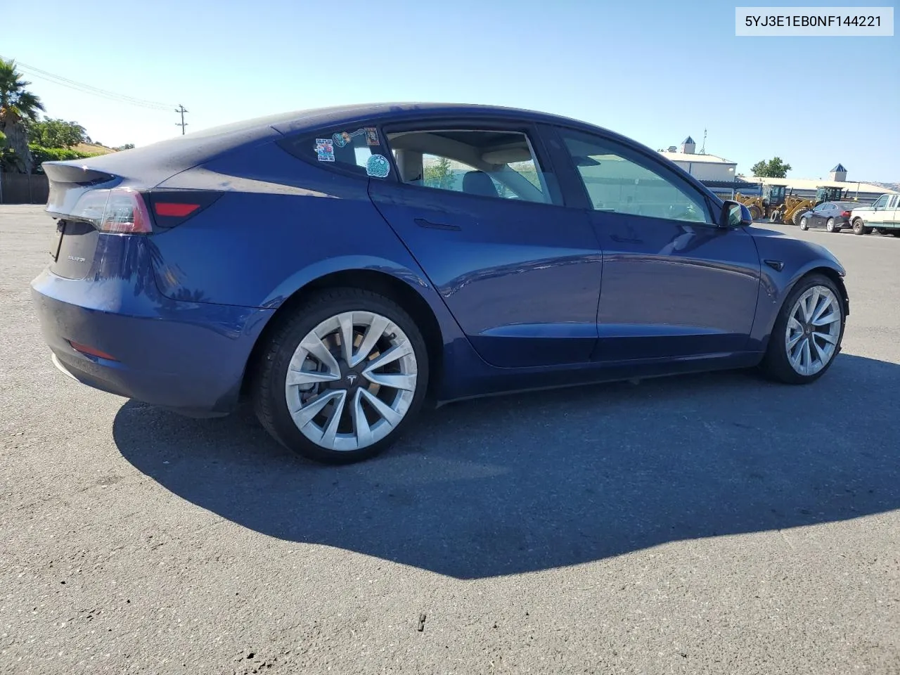 2022 Tesla Model 3 VIN: 5YJ3E1EB0NF144221 Lot: 61503044