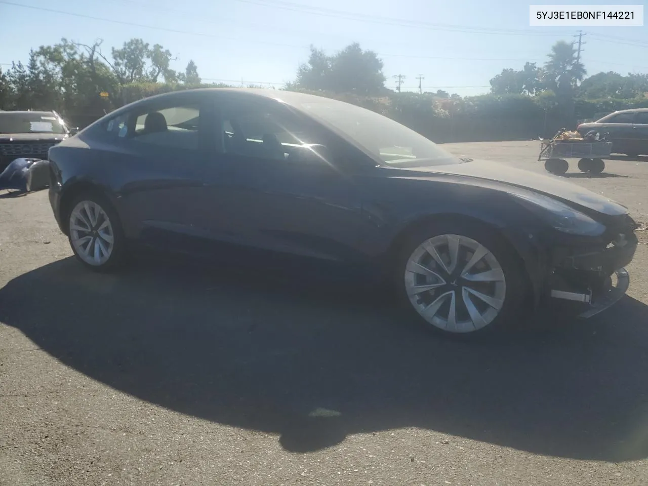 2022 Tesla Model 3 VIN: 5YJ3E1EB0NF144221 Lot: 61503044