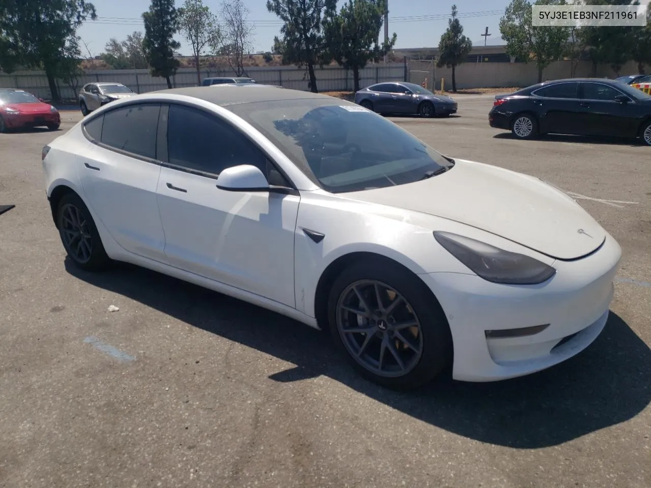 2022 Tesla Model 3 VIN: 5YJ3E1EB3NF211961 Lot: 61740764