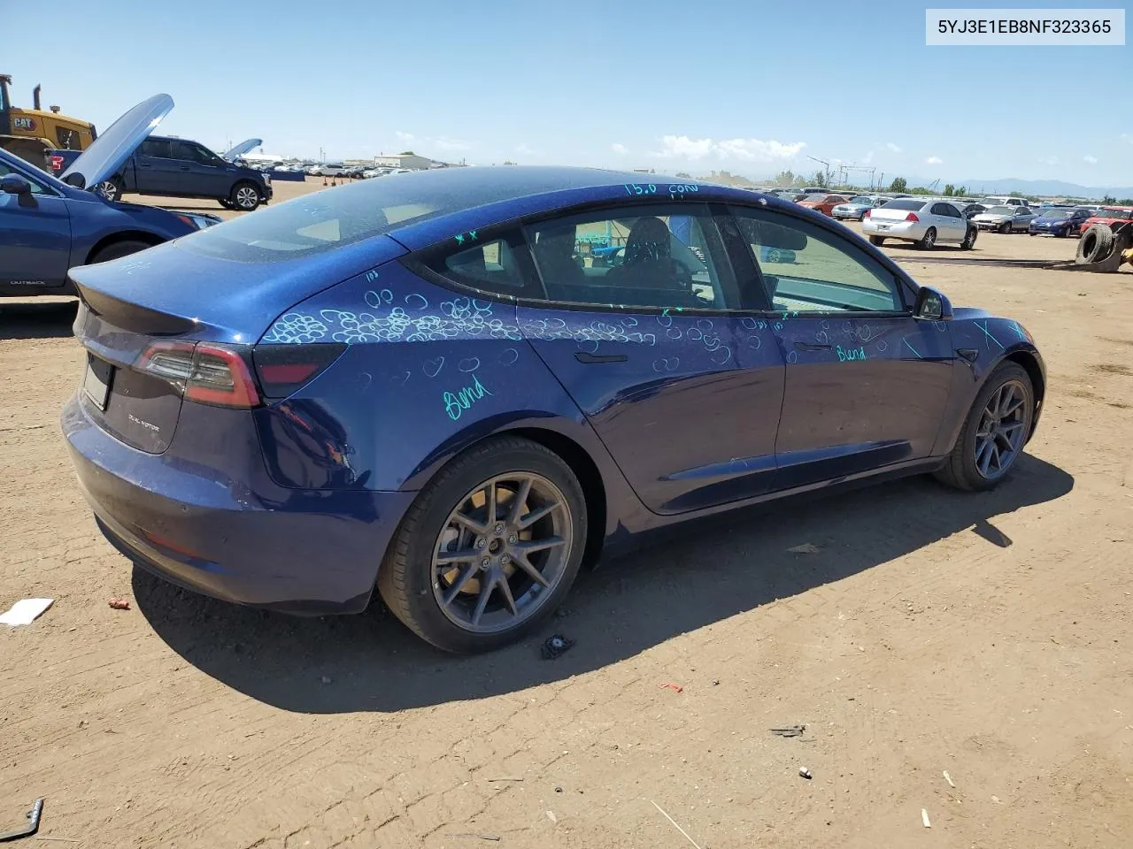 5YJ3E1EB8NF323365 2022 Tesla Model 3