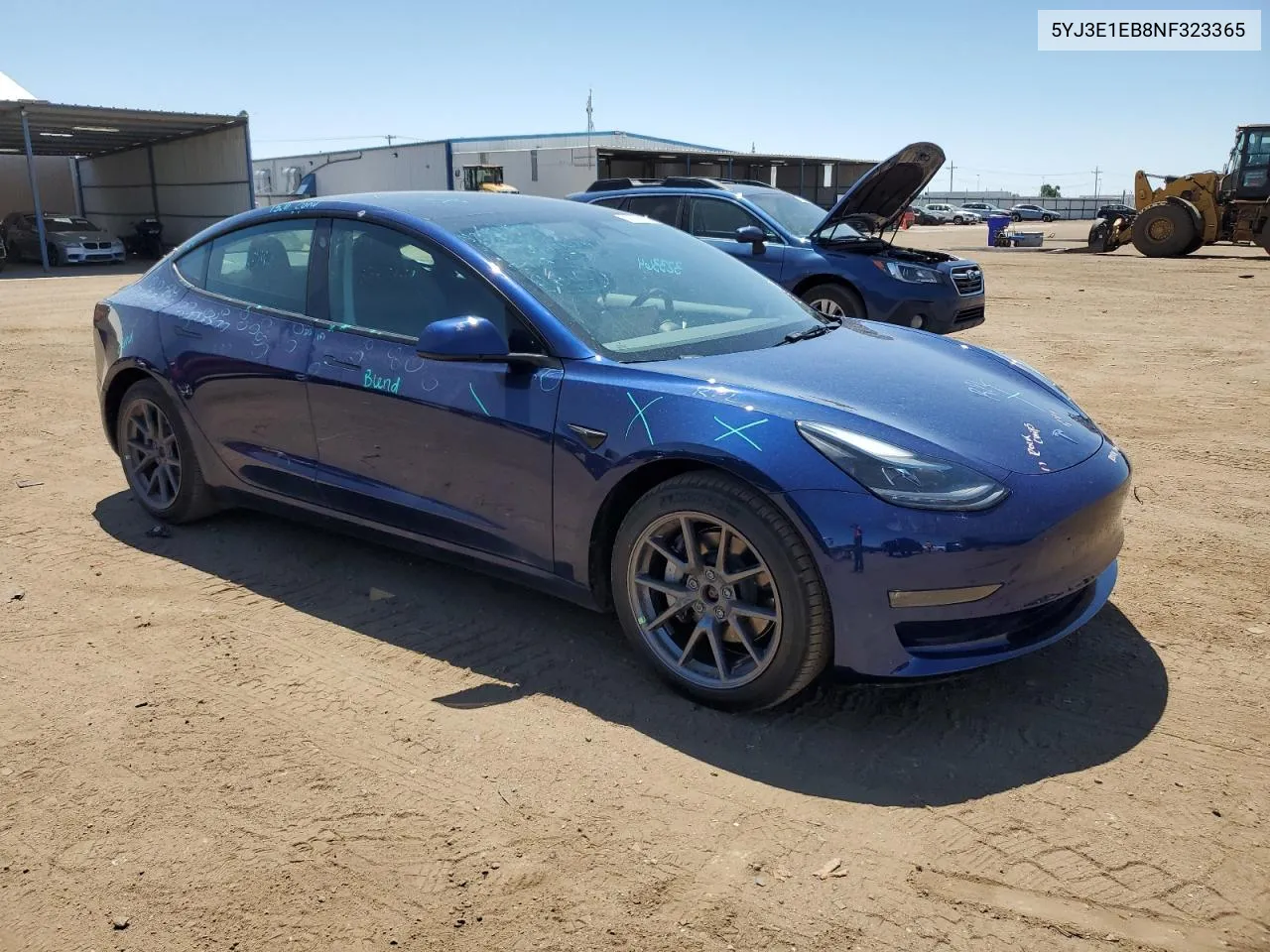 5YJ3E1EB8NF323365 2022 Tesla Model 3