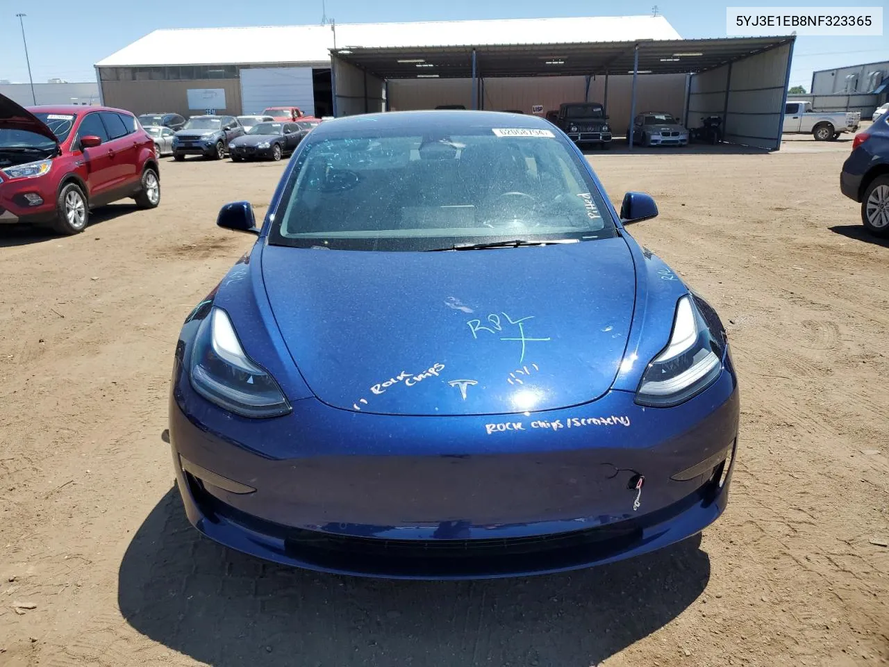 2022 Tesla Model 3 VIN: 5YJ3E1EB8NF323365 Lot: 62068794