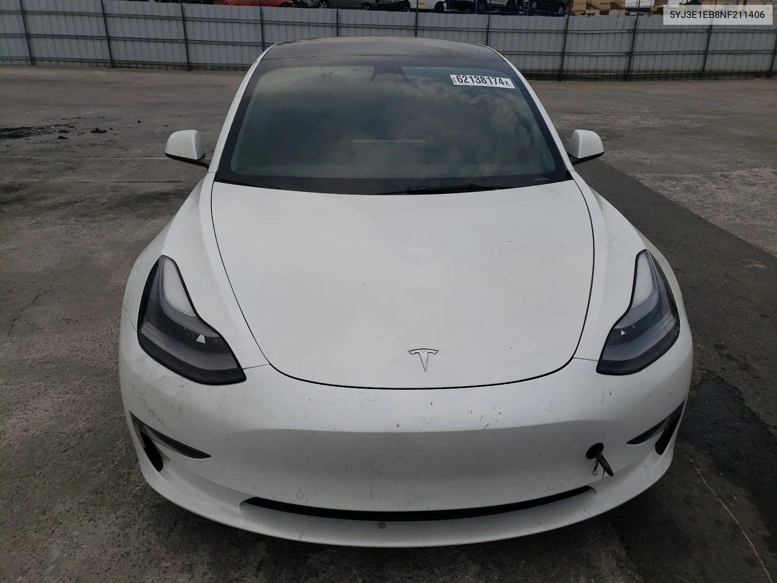 2022 Tesla Model 3 VIN: 5YJ3E1EB8NF211406 Lot: 62138174