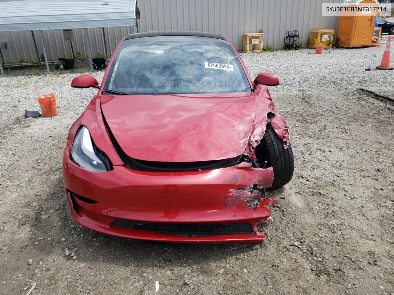 5YJ3E1EB3NF317214 2022 Tesla Model 3