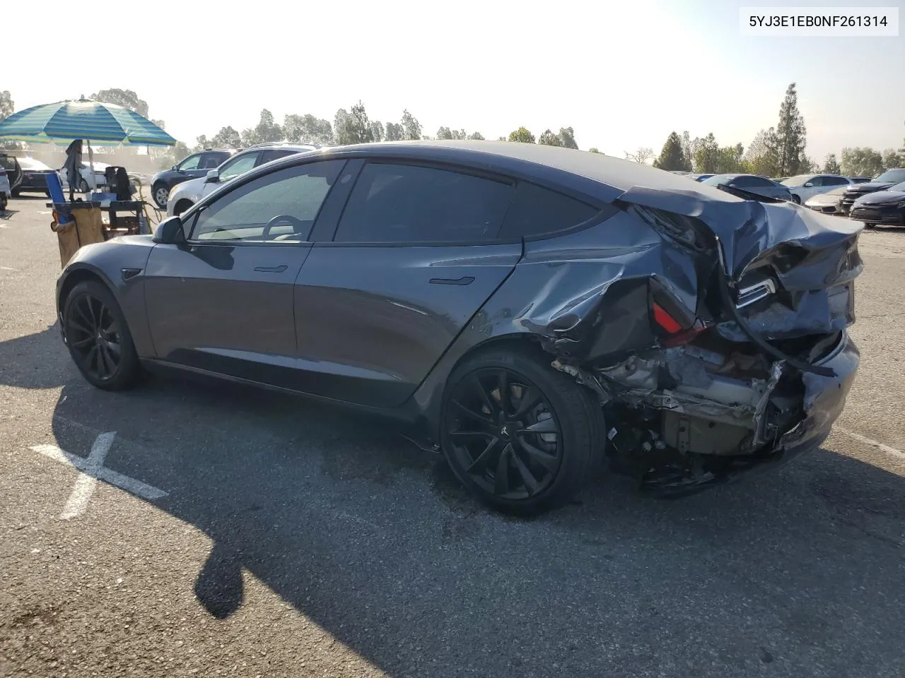 5YJ3E1EB0NF261314 2022 Tesla Model 3