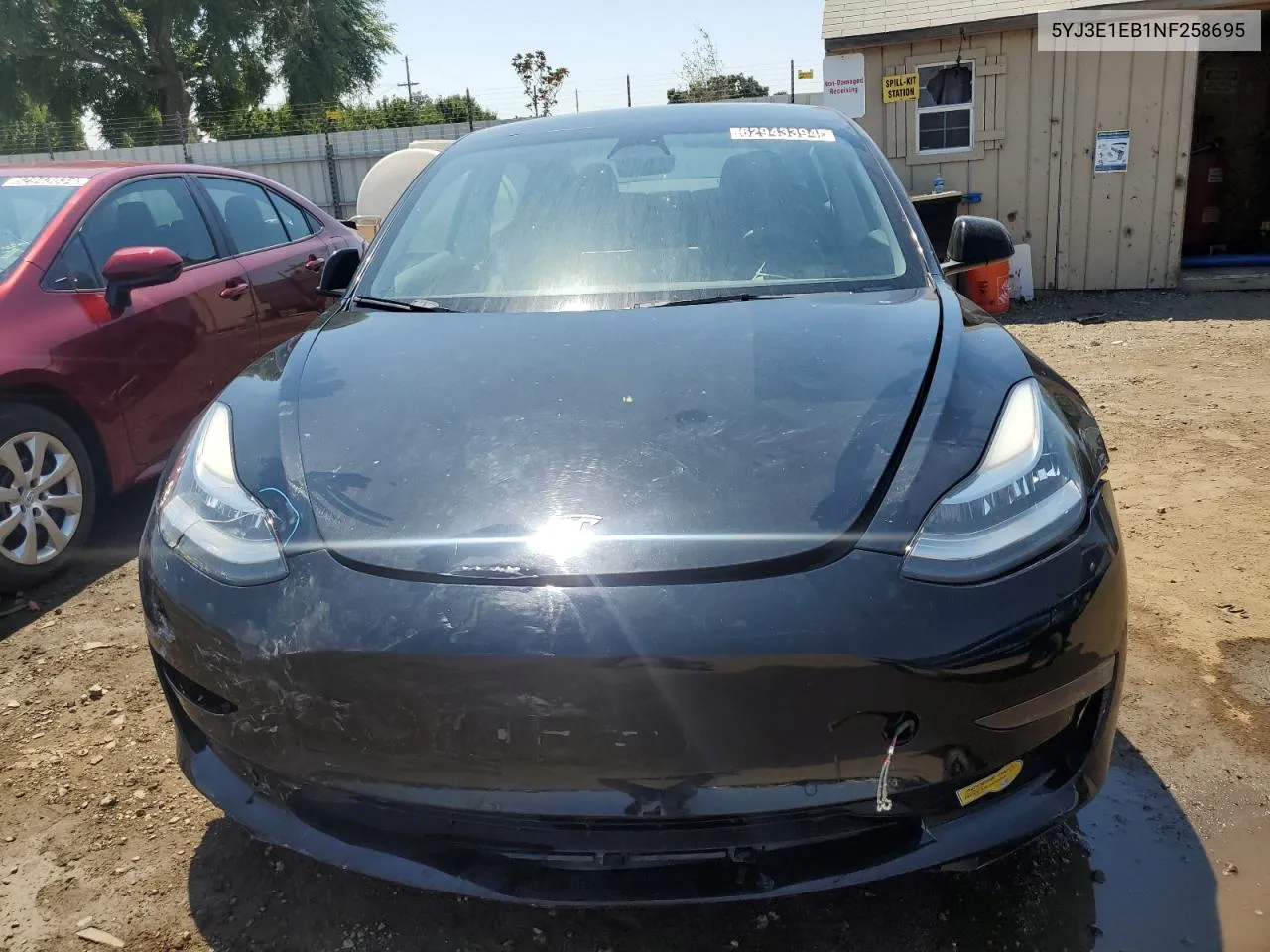 2022 Tesla Model 3 VIN: 5YJ3E1EB1NF258695 Lot: 62943394