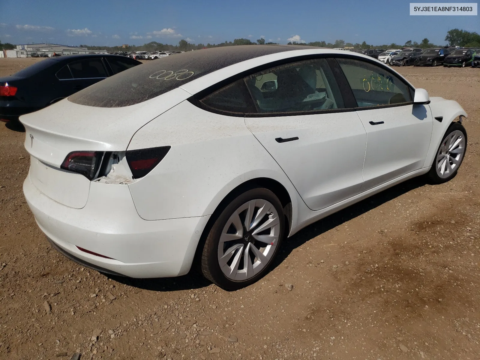 2022 Tesla Model 3 VIN: 5YJ3E1EA8NF314803 Lot: 63906814