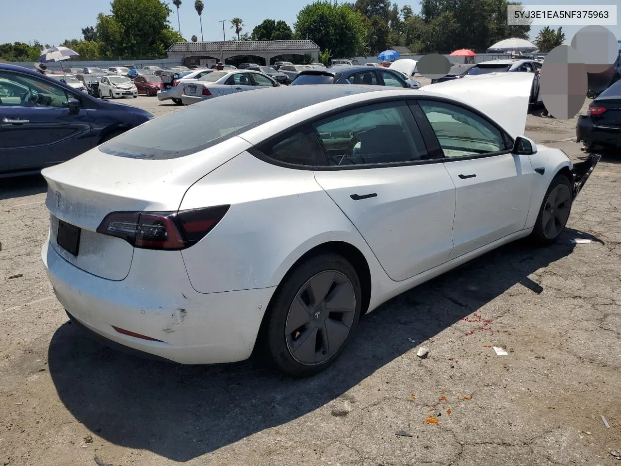 5YJ3E1EA5NF375963 2022 Tesla Model 3