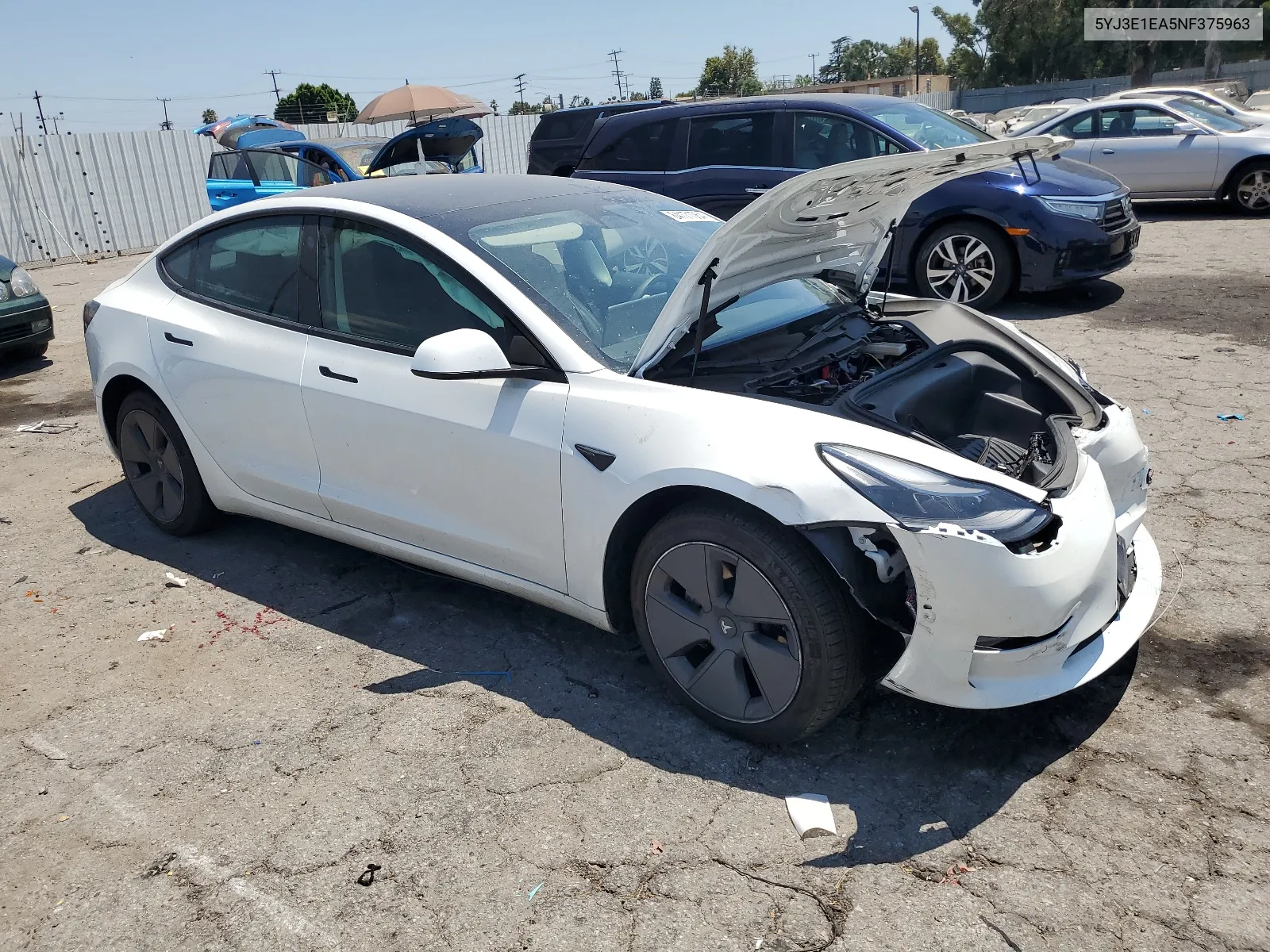 5YJ3E1EA5NF375963 2022 Tesla Model 3