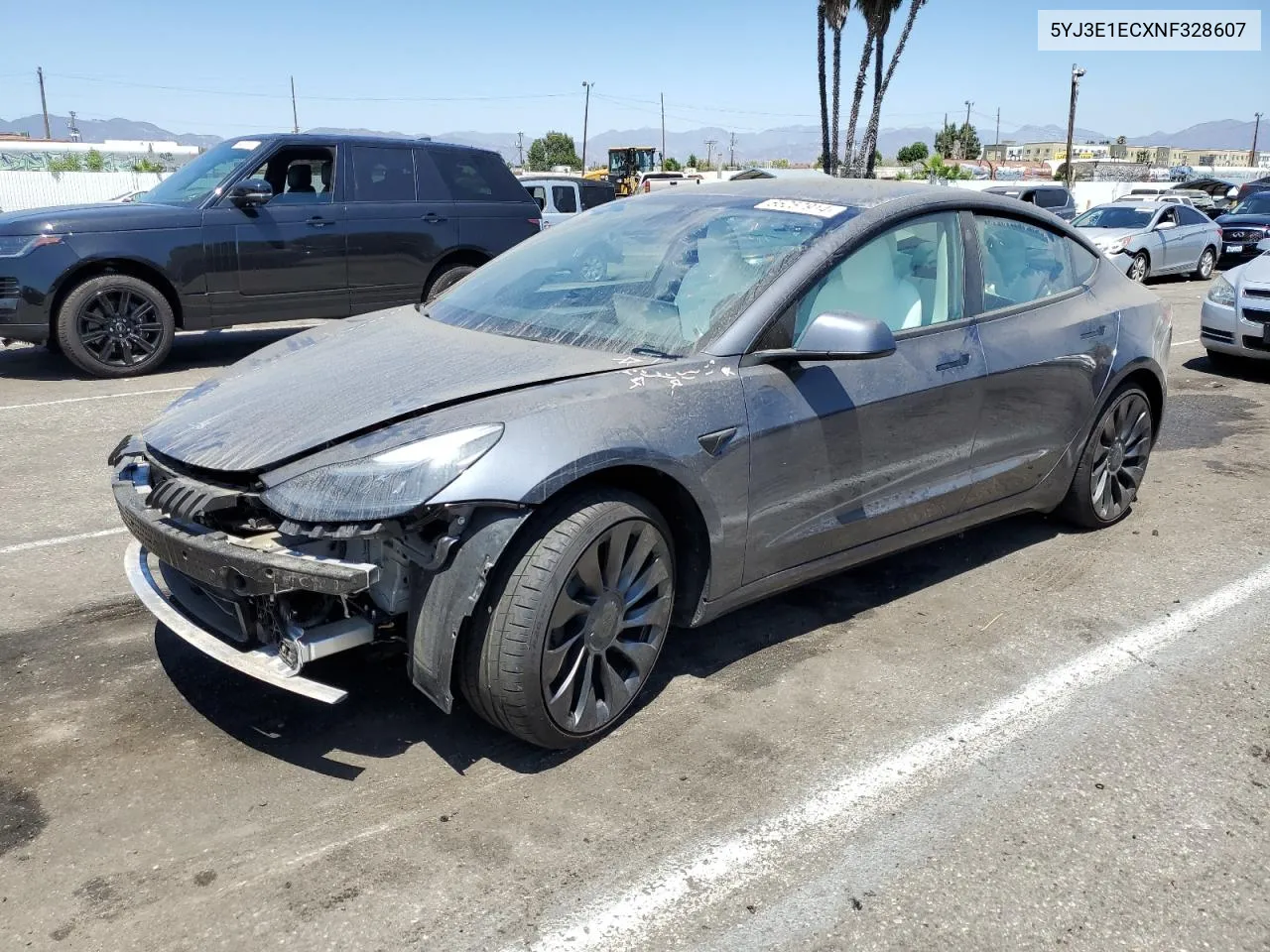 2022 Tesla Model 3 VIN: 5YJ3E1ECXNF328607 Lot: 65257914