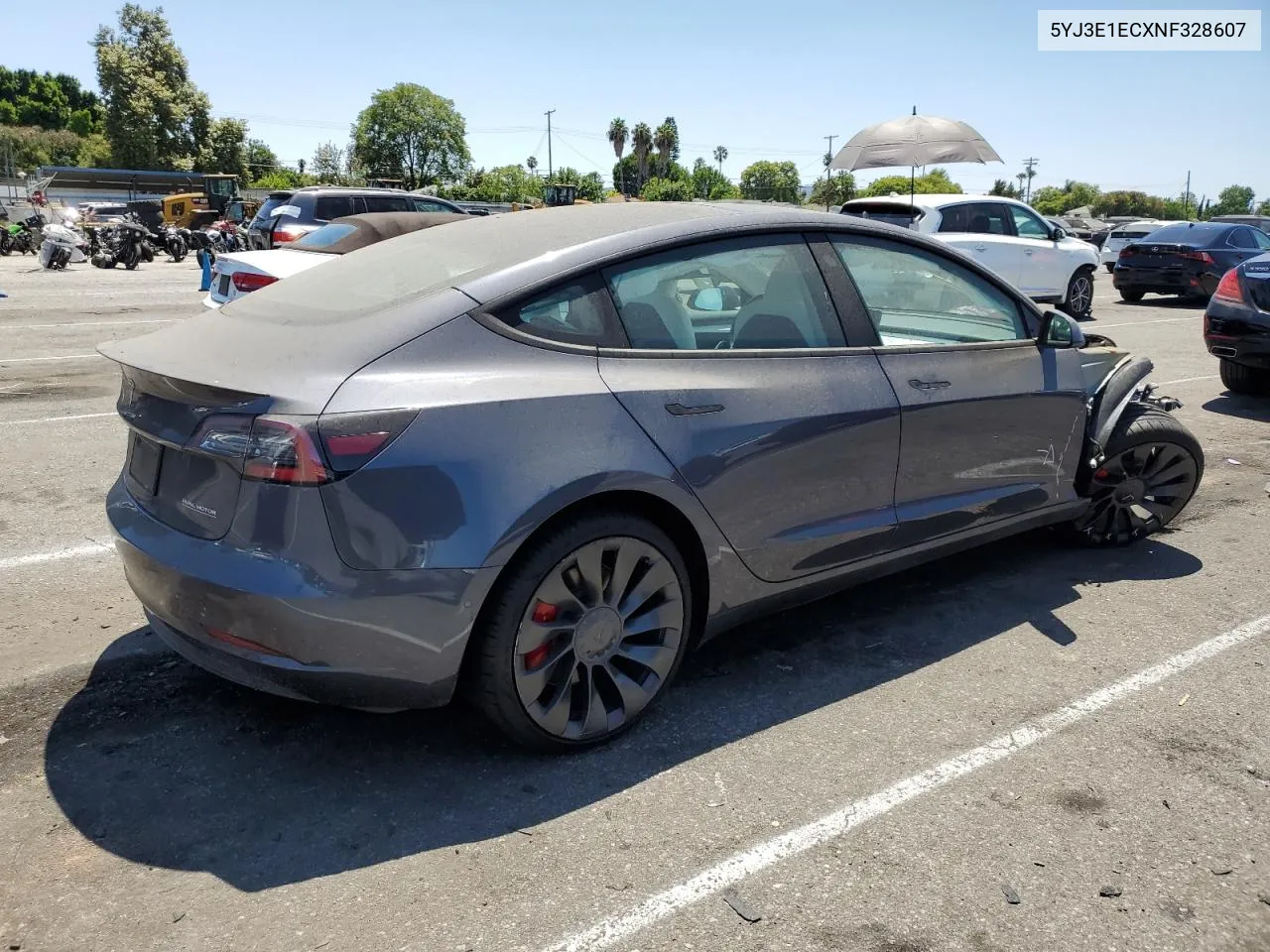 2022 Tesla Model 3 VIN: 5YJ3E1ECXNF328607 Lot: 65257914