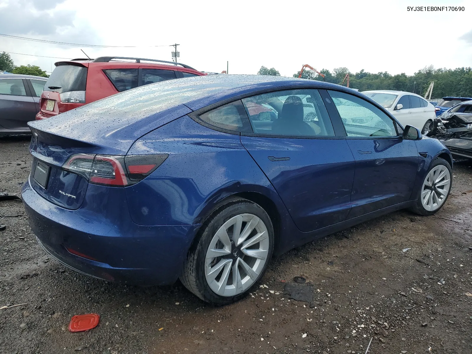 2022 Tesla Model 3 VIN: 5YJ3E1EB0NF170690 Lot: 65388744