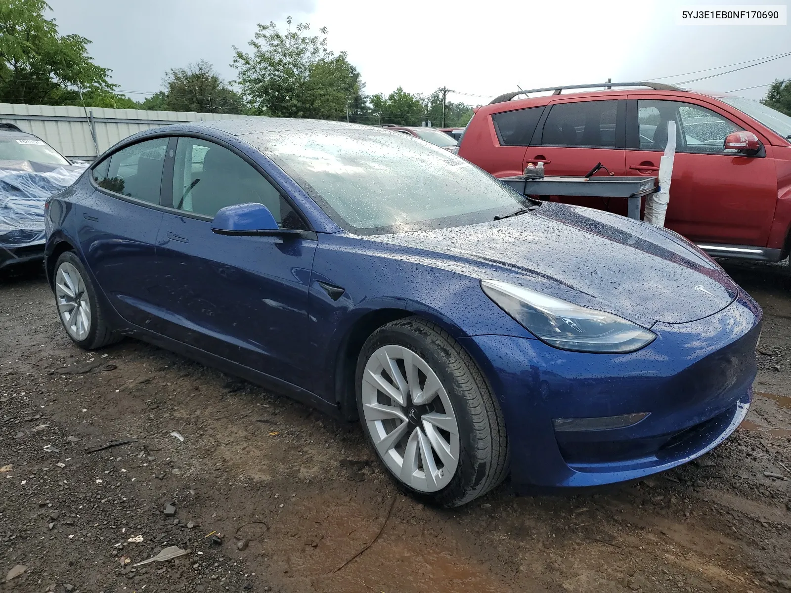 2022 Tesla Model 3 VIN: 5YJ3E1EB0NF170690 Lot: 65388744