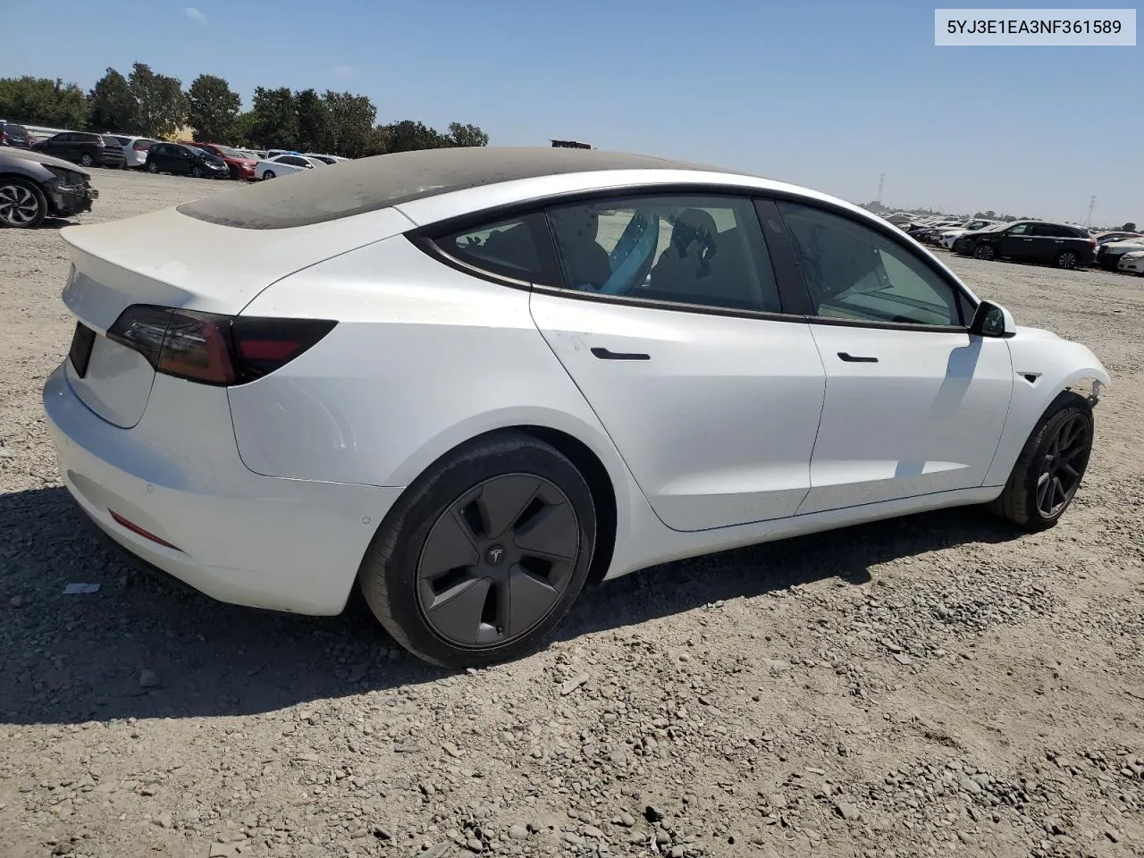 2022 Tesla Model 3 VIN: 5YJ3E1EA3NF361589 Lot: 65463494