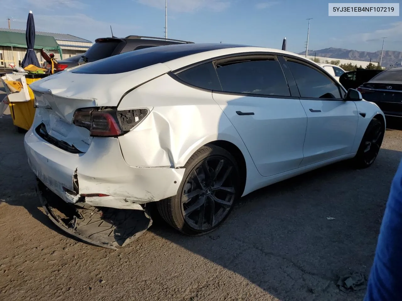 5YJ3E1EB4NF107219 2022 Tesla Model 3