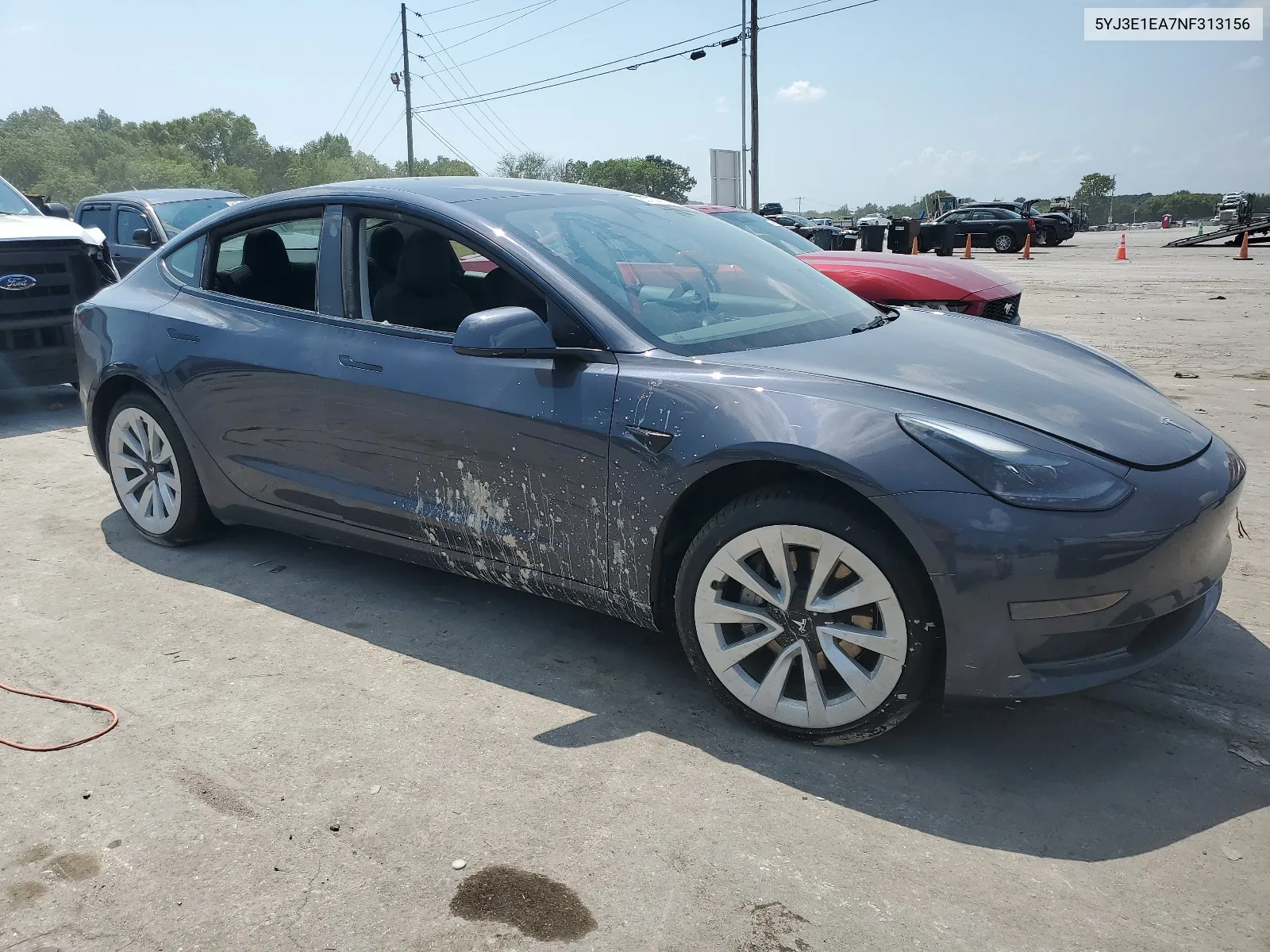 2022 Tesla Model 3 VIN: 5YJ3E1EA7NF313156 Lot: 65754854