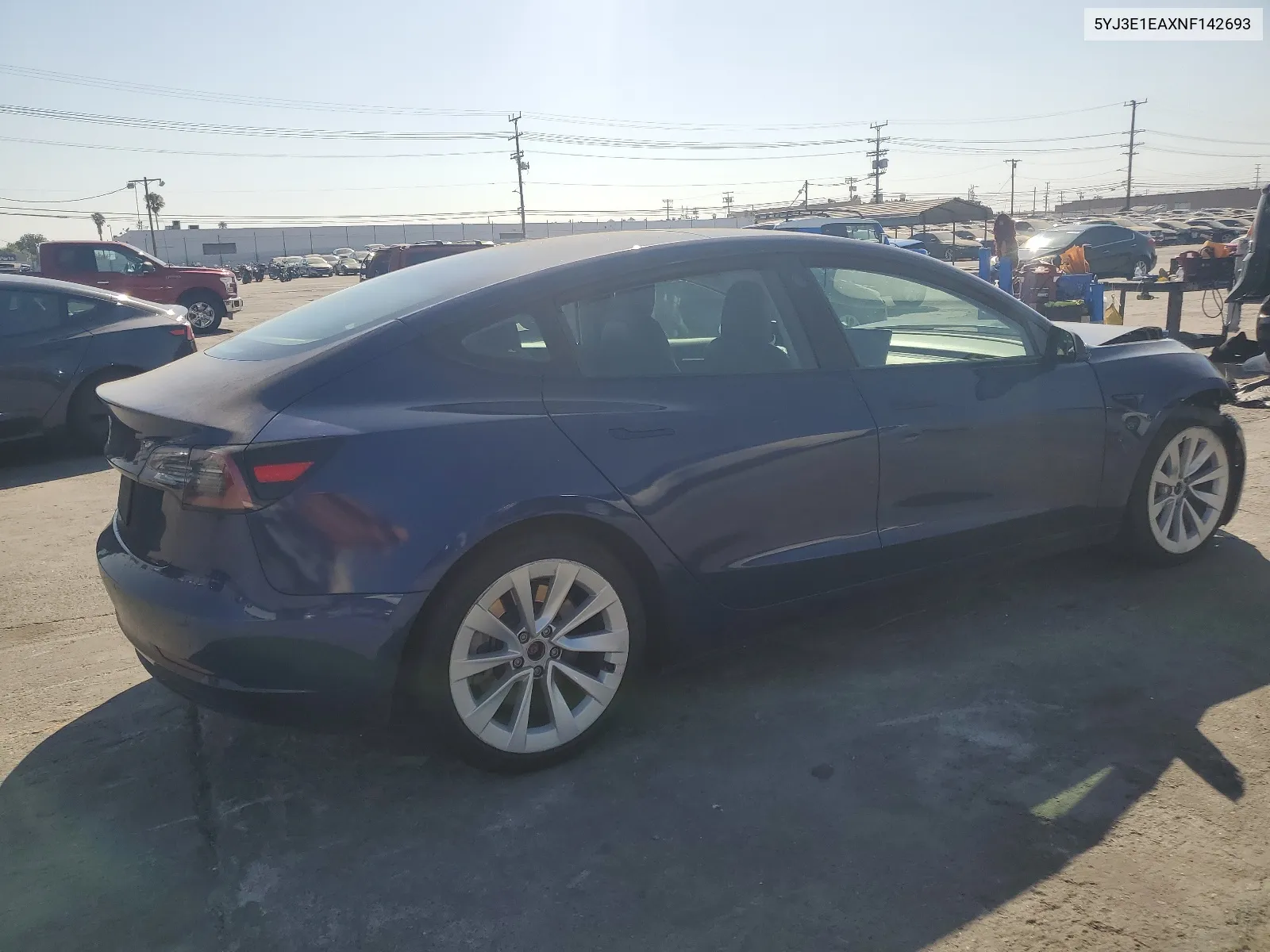 2022 Tesla Model 3 VIN: 5YJ3E1EAXNF142693 Lot: 66815484