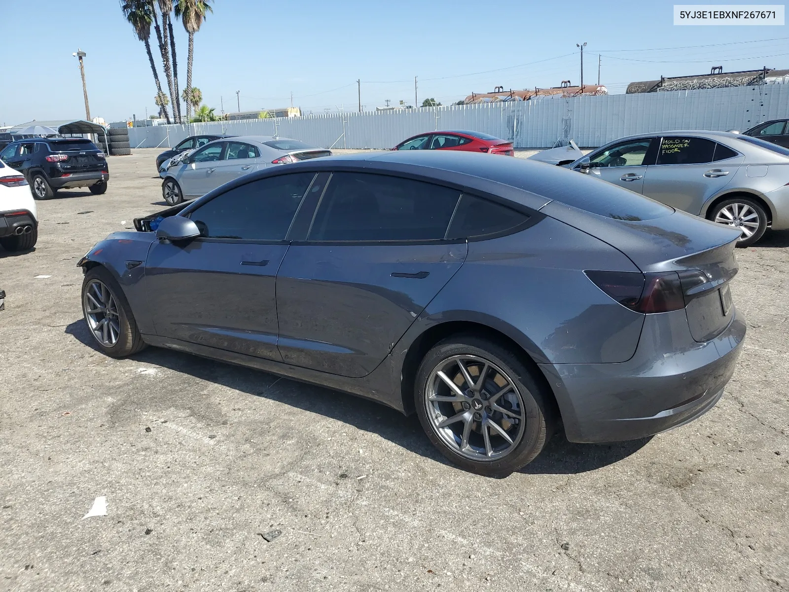 2022 Tesla Model 3 VIN: 5YJ3E1EBXNF267671 Lot: 66927474