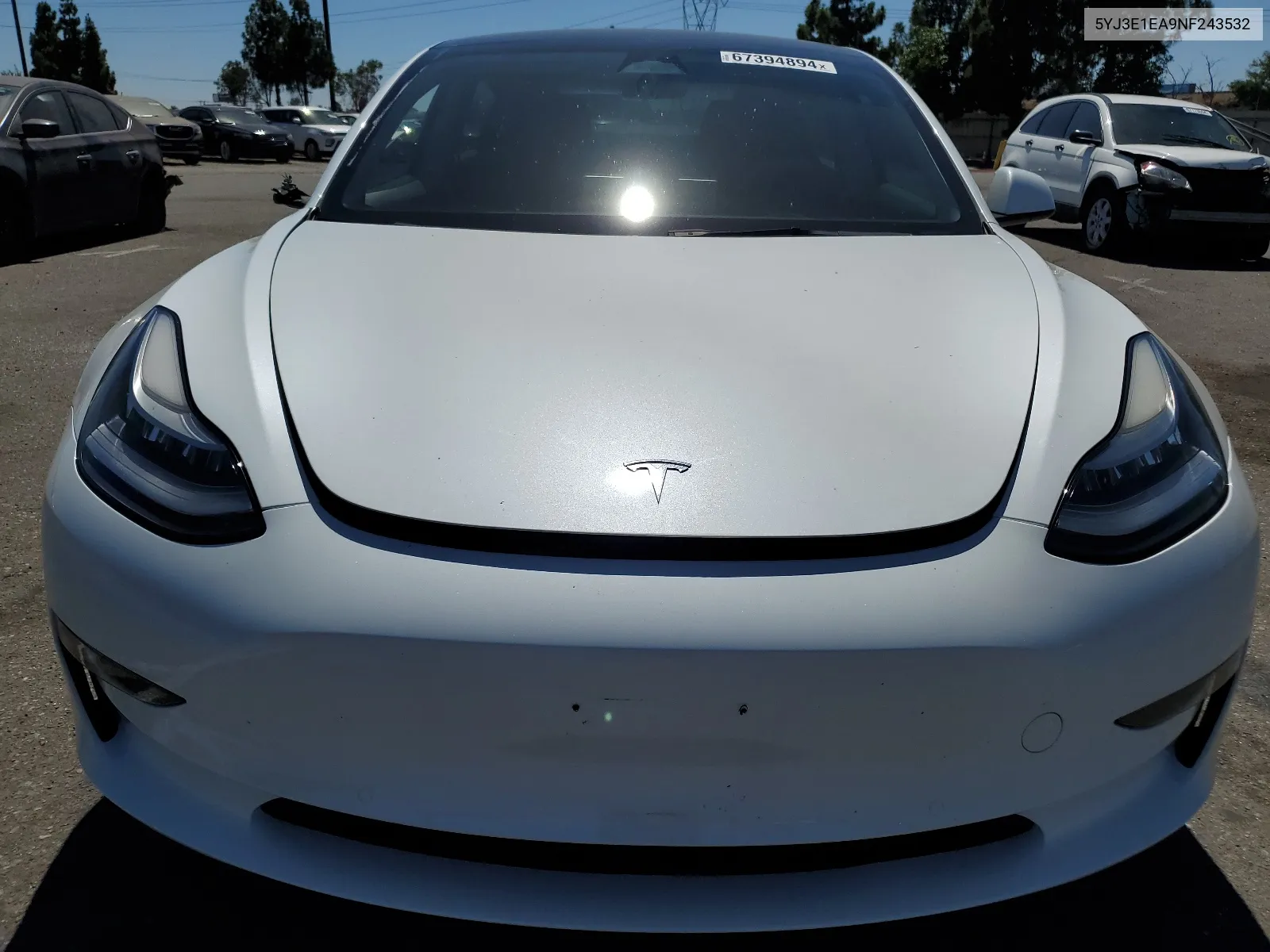 2022 Tesla Model 3 VIN: 5YJ3E1EA9NF243532 Lot: 67394894