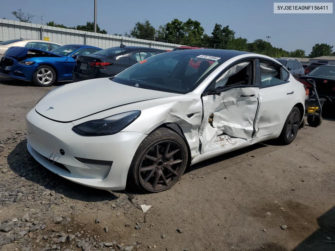 5YJ3E1EA0NF156411 2022 Tesla Model 3