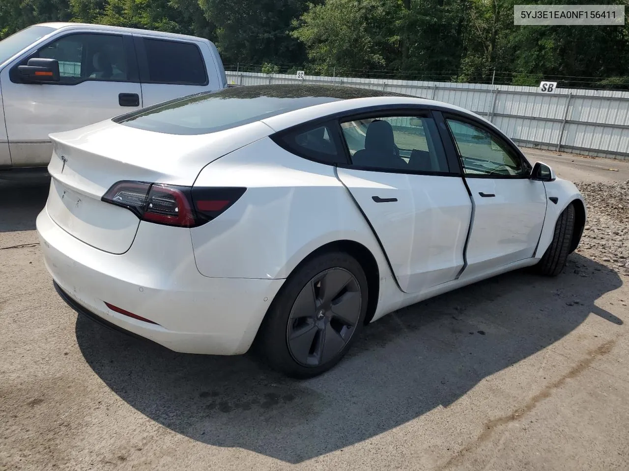 2022 Tesla Model 3 VIN: 5YJ3E1EA0NF156411 Lot: 67571594