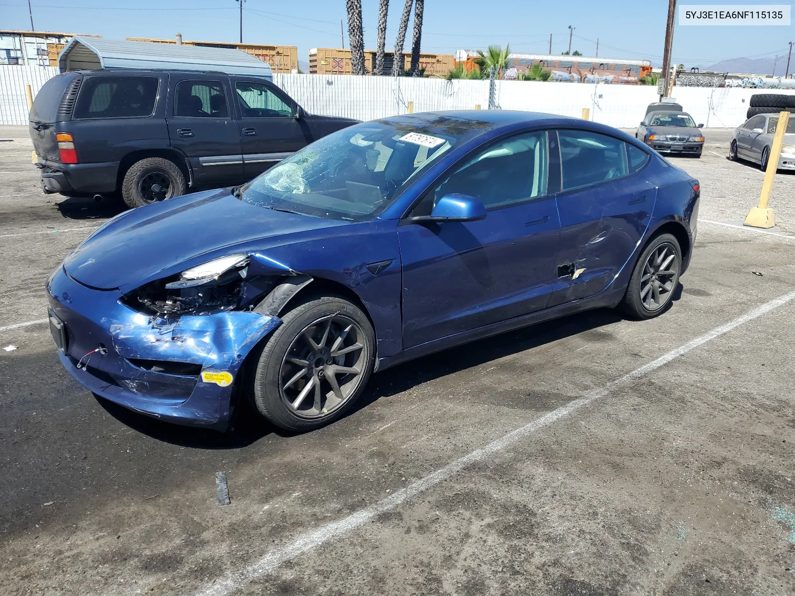 5YJ3E1EA6NF115135 2022 Tesla Model 3