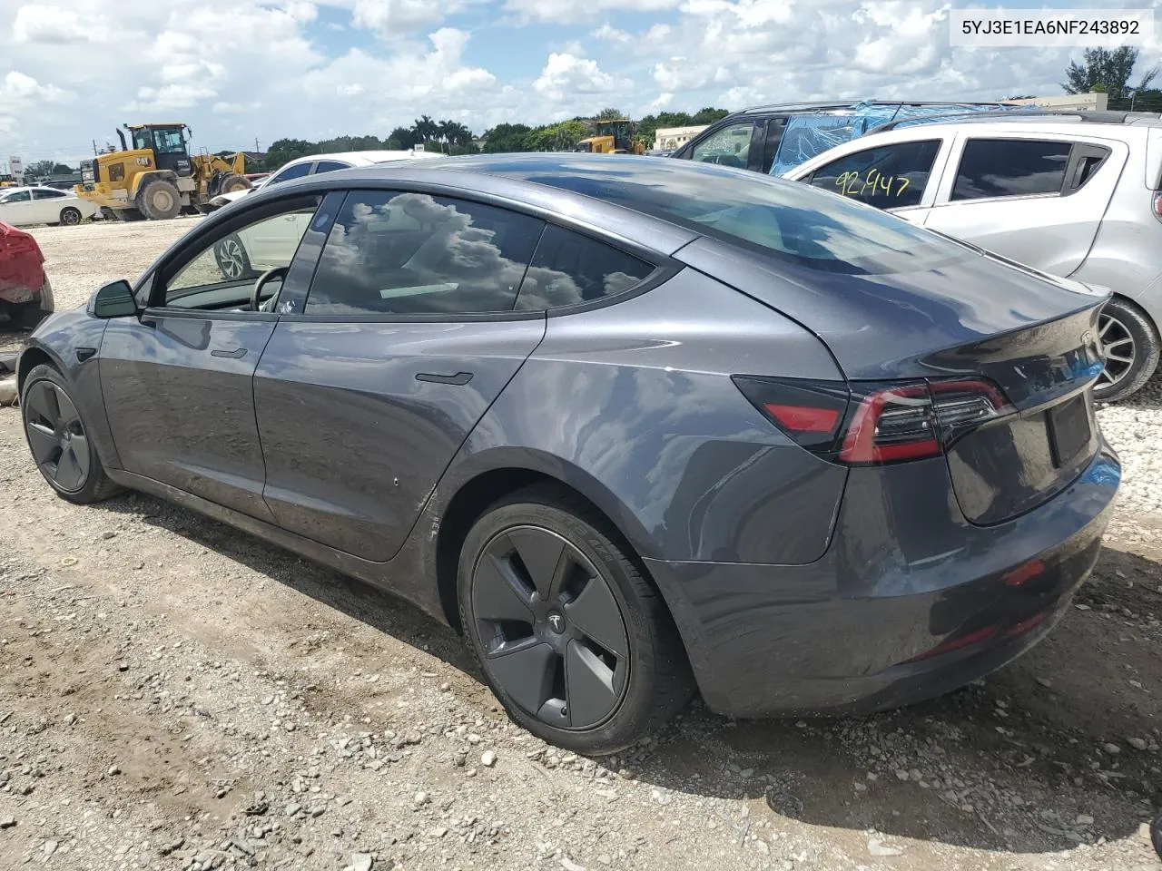 2022 Tesla Model 3 VIN: 5YJ3E1EA6NF243892 Lot: 67871564