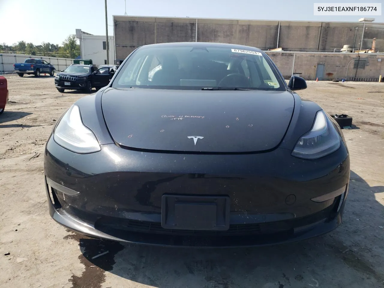 2022 Tesla Model 3 VIN: 5YJ3E1EAXNF186774 Lot: 67962554