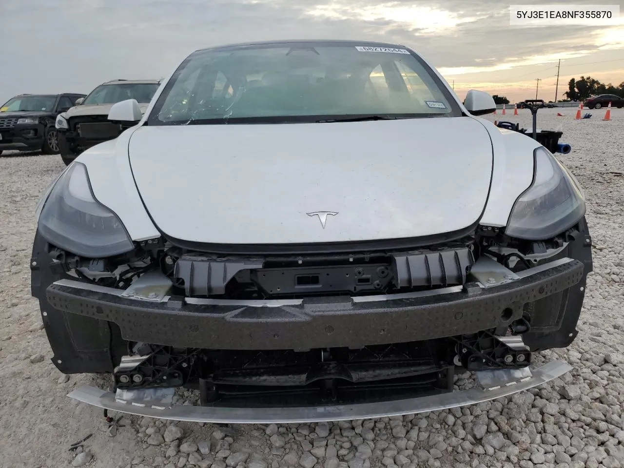 5YJ3E1EA8NF355870 2022 Tesla Model 3