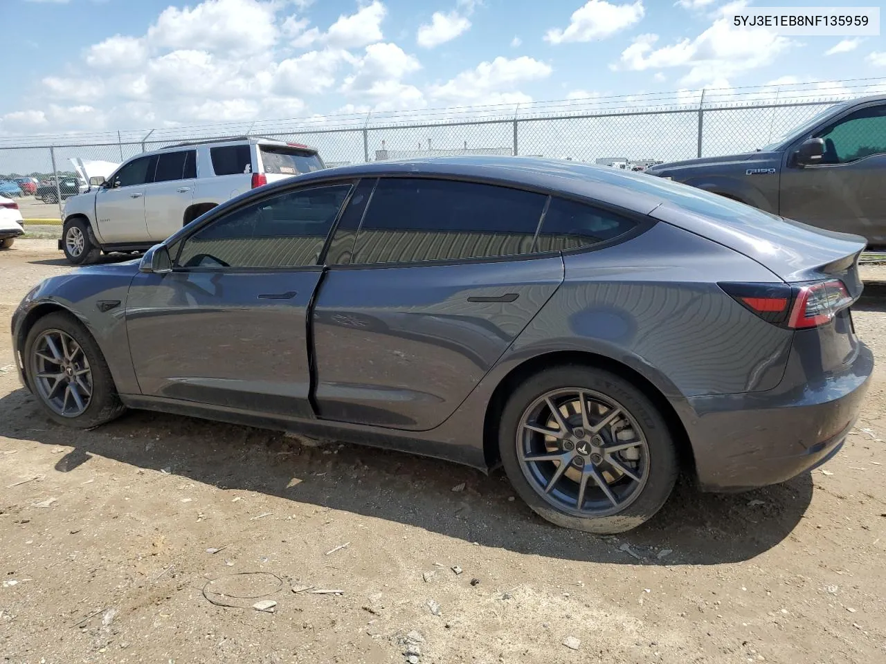 5YJ3E1EB8NF135959 2022 Tesla Model 3