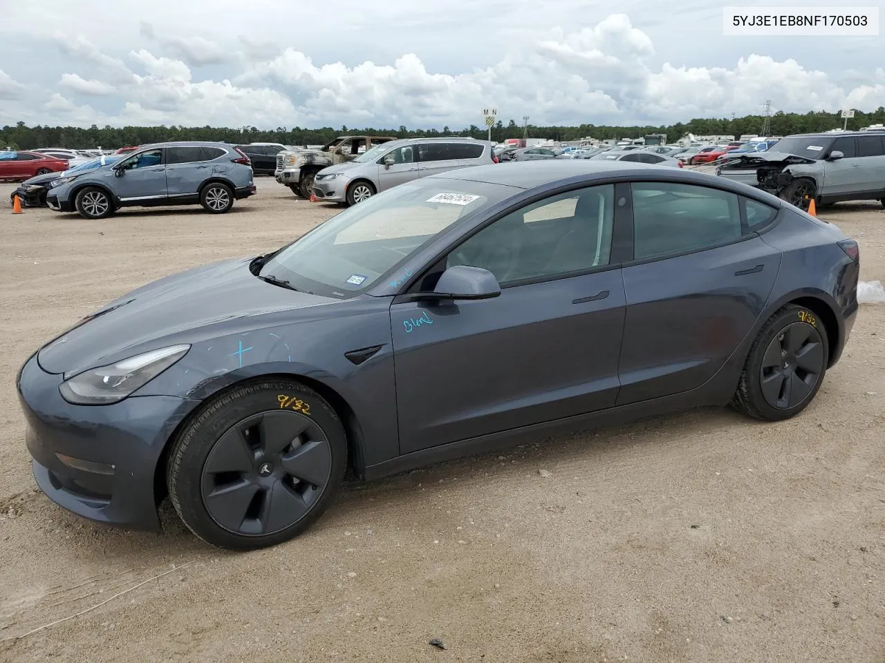 5YJ3E1EB8NF170503 2022 Tesla Model 3