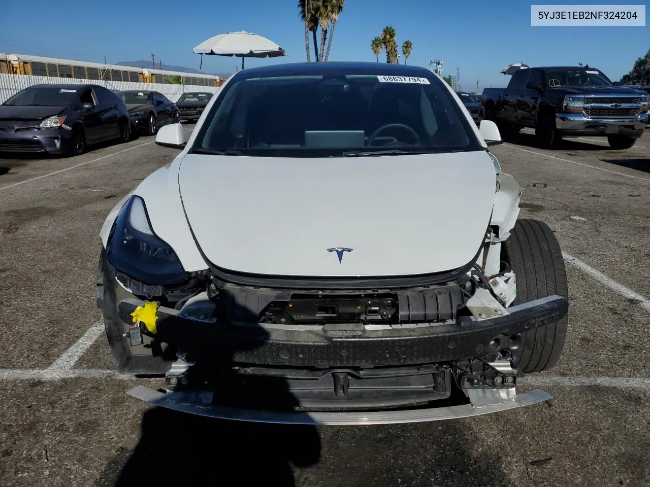 5YJ3E1EB2NF324204 2022 Tesla Model 3